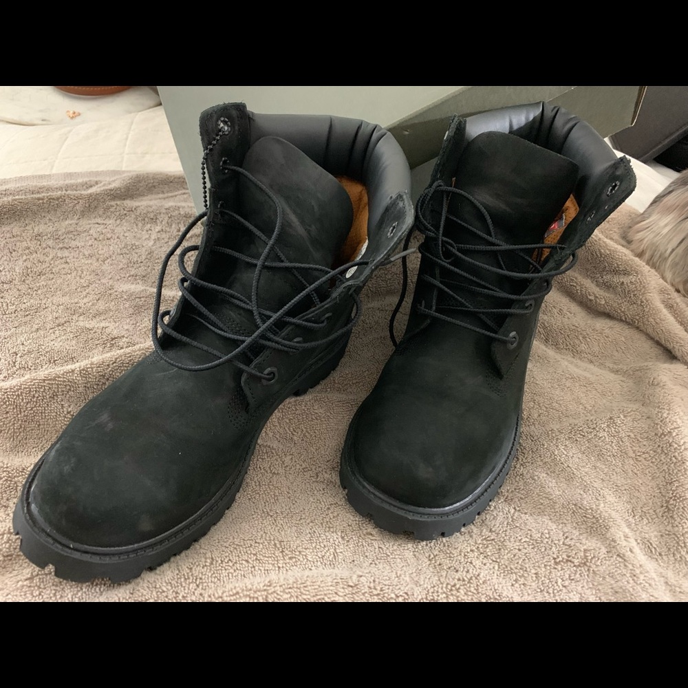 Black Timberland boots